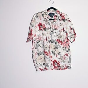 Abercrombie & Fitch Men's Relaxed Fit Cotton Collared Shirt Sleeve Button Shirt